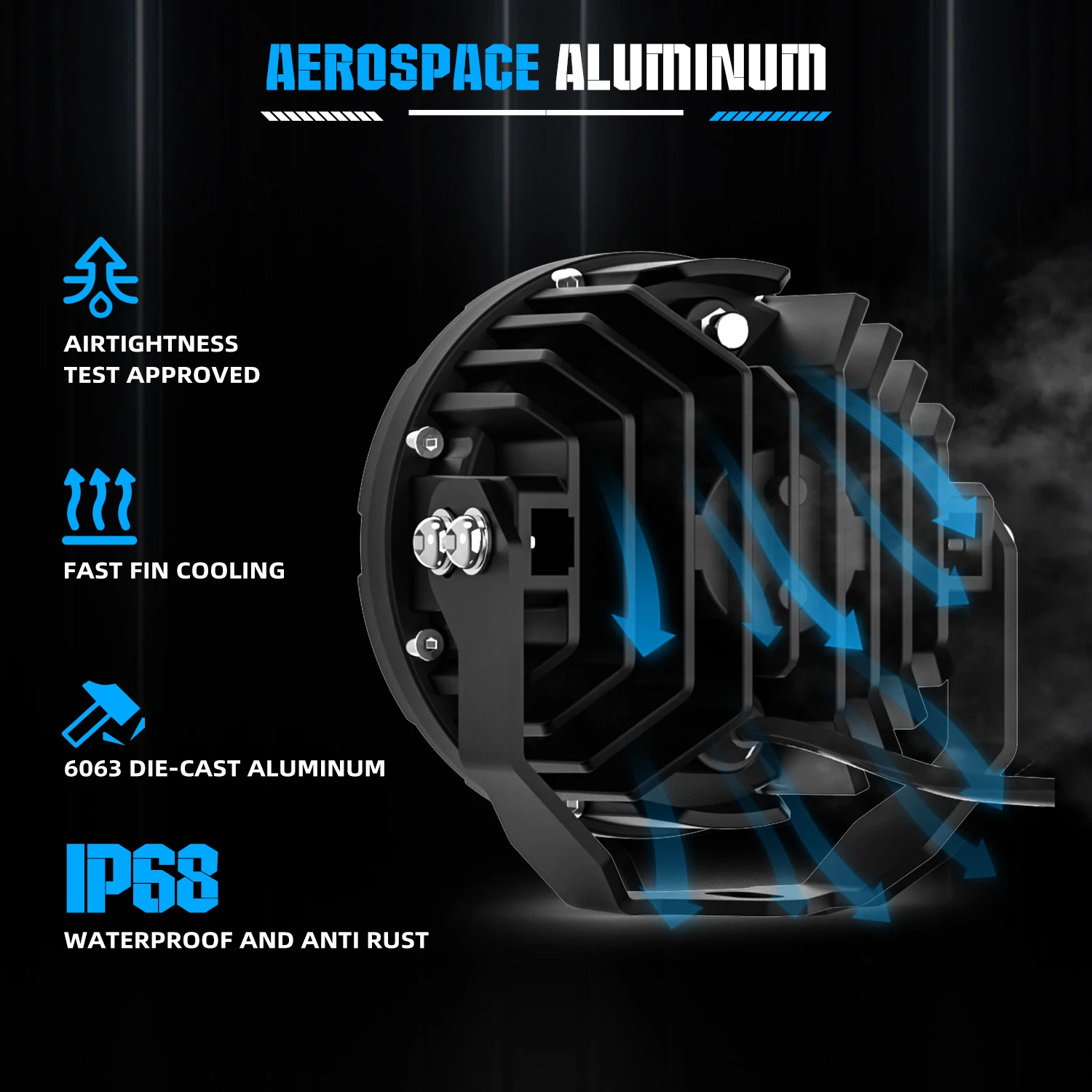 [Strobe] 4.5 Inch Motorcycle Auxiliary LED Fog Light with DRL LED Driving Spotlight Kit with Wire Harness