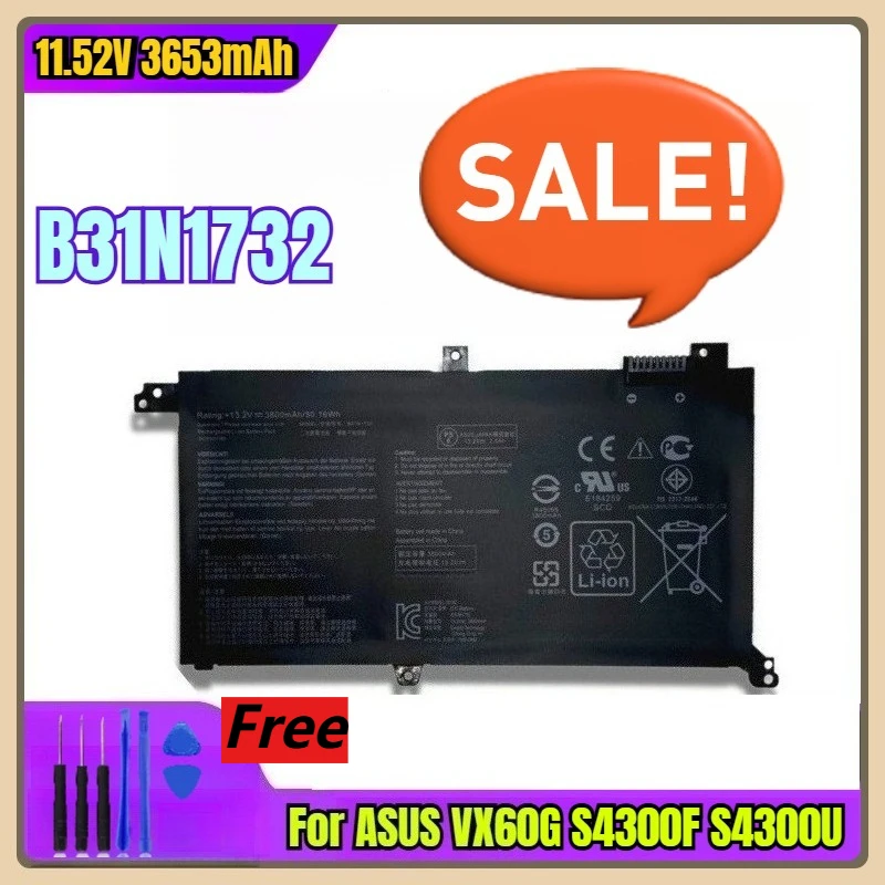 

11.52V 3653mAh Laptop Battery for ASUS VX60G S4300F S4300U