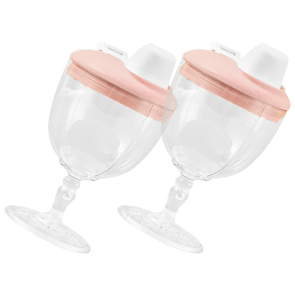 

2Pcs Baby Plastic Milk Bottles 150Ml Shatterproof Toddler Drinking Cups High Footed Spill-Proof Juice Beverage Mugs