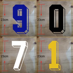 High 23cm Football Shirt Transfer Custom Number Iron on Sticker For Kids Adults Set Sport Patches For Clothes DIY Applique
