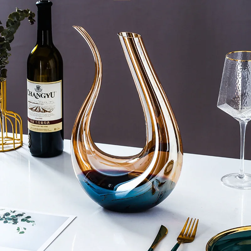 High End U-shaped Quick Sobering Device, Home Crystal Light Luxury Creative Wine Dispenser, Wine Accessory Cocktail Wine Bottle