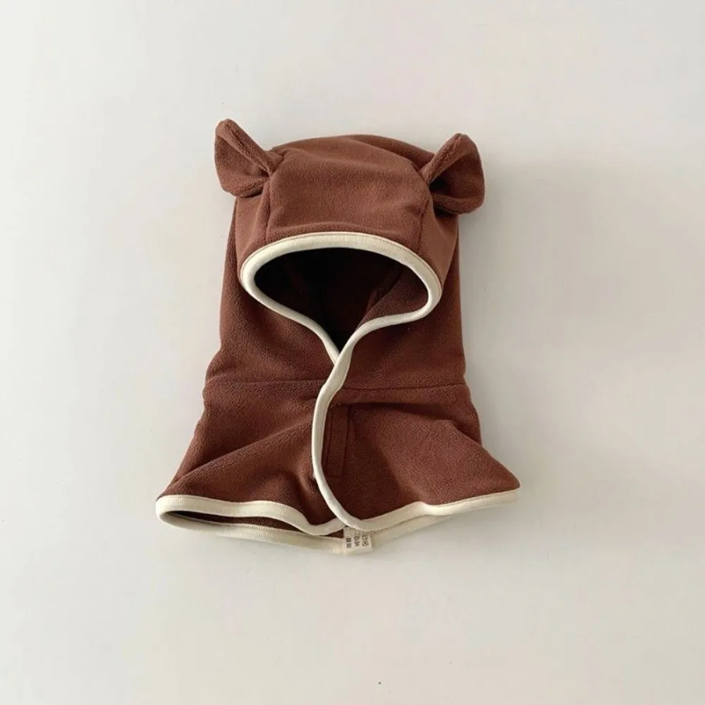 New Cute Animal Ears Hat Scarf Set Windproof Coldproof Balaclavas Polar Fleece Warm Pullover Hat