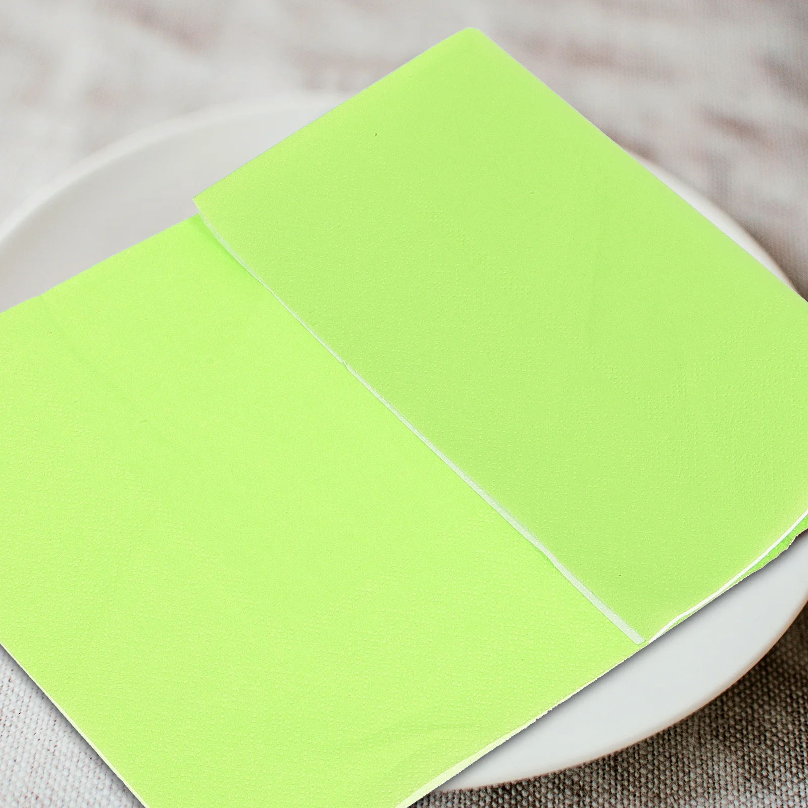 20 Stück doppellagige Servietten für Geburtstagsfeiern, grün, verdicktes Papier, Einweg-Taschentuch für Hochzeit, Empfang, Haushalt, einfach