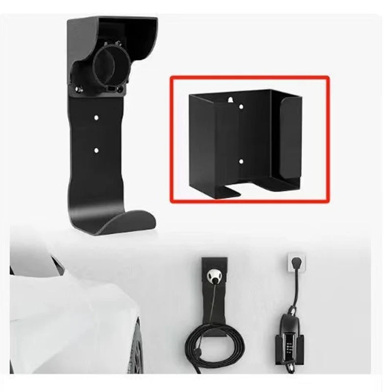 

EV Charger Holder Wall Mount - J1772 Holder, EV Cable Organizer, Electric Car Charger Nozzle Holster for SAE J1772 Connectors