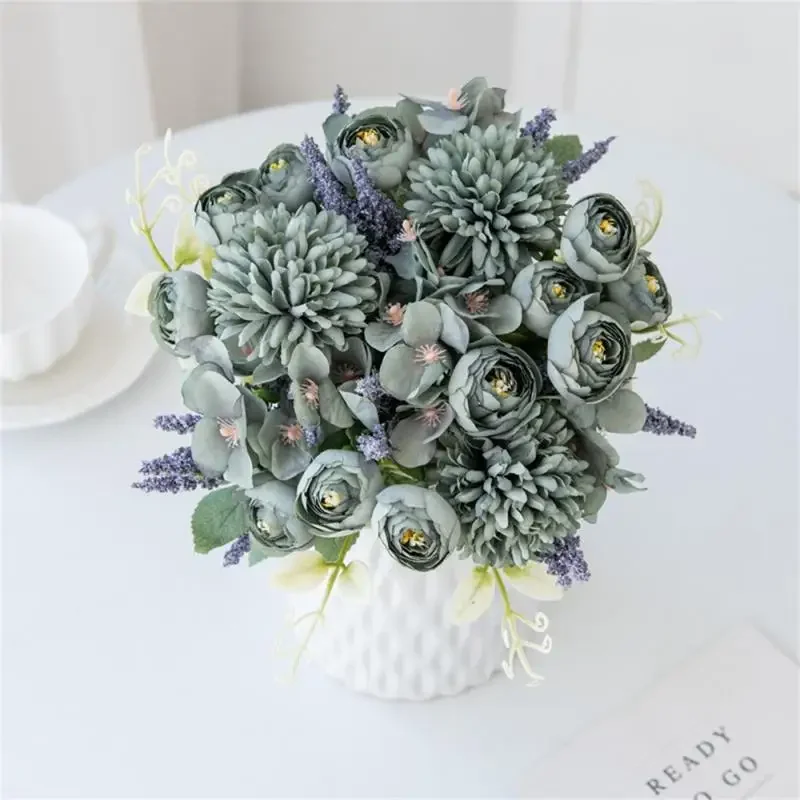 Wedding Bouquet Home Decoration No Odor White Yellow Hydrangea Artificial Hydrangea Variety Of Styles Healthy Material