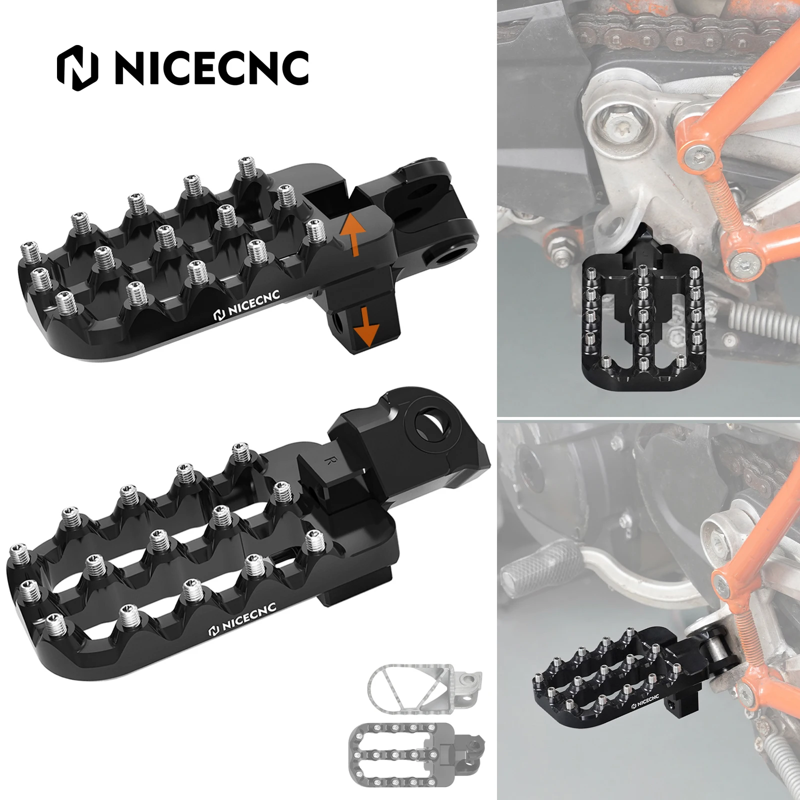 

For Husqvarna 701 SM Norden 901 Footpeg Lowered Footrests for KTM 690 Enduro R 690 SMCR 790 890 Adventure/R 1290 SAR SAS 990 ADV