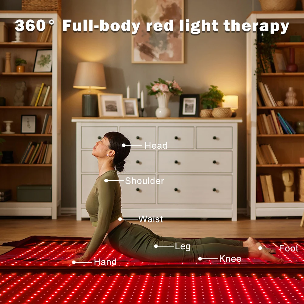 Large LED Red Light Therapy Sleeping Bag, Full‑body Red Light Therapy Mat for Home Wellness