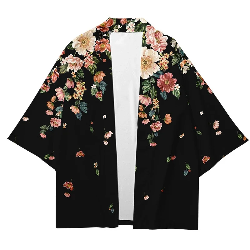 Ropa informal japonesa cárdigan mujeres hombres Harajuku Haori Kimono Cosplay camisetas playa Yukata Tao bata kimono para hombre