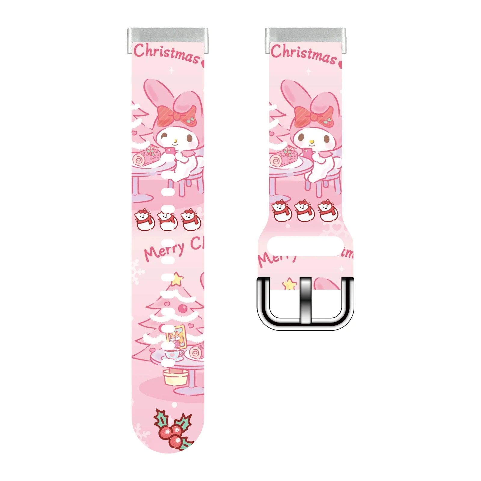 SANRIO سلسلة بلدي ميلودي طباعة حزام (استيك) ساعة ل Fitbit Sense 2/1 حزام الساعات استبدال سوار ل Versa 3/4 للنساء كهدية