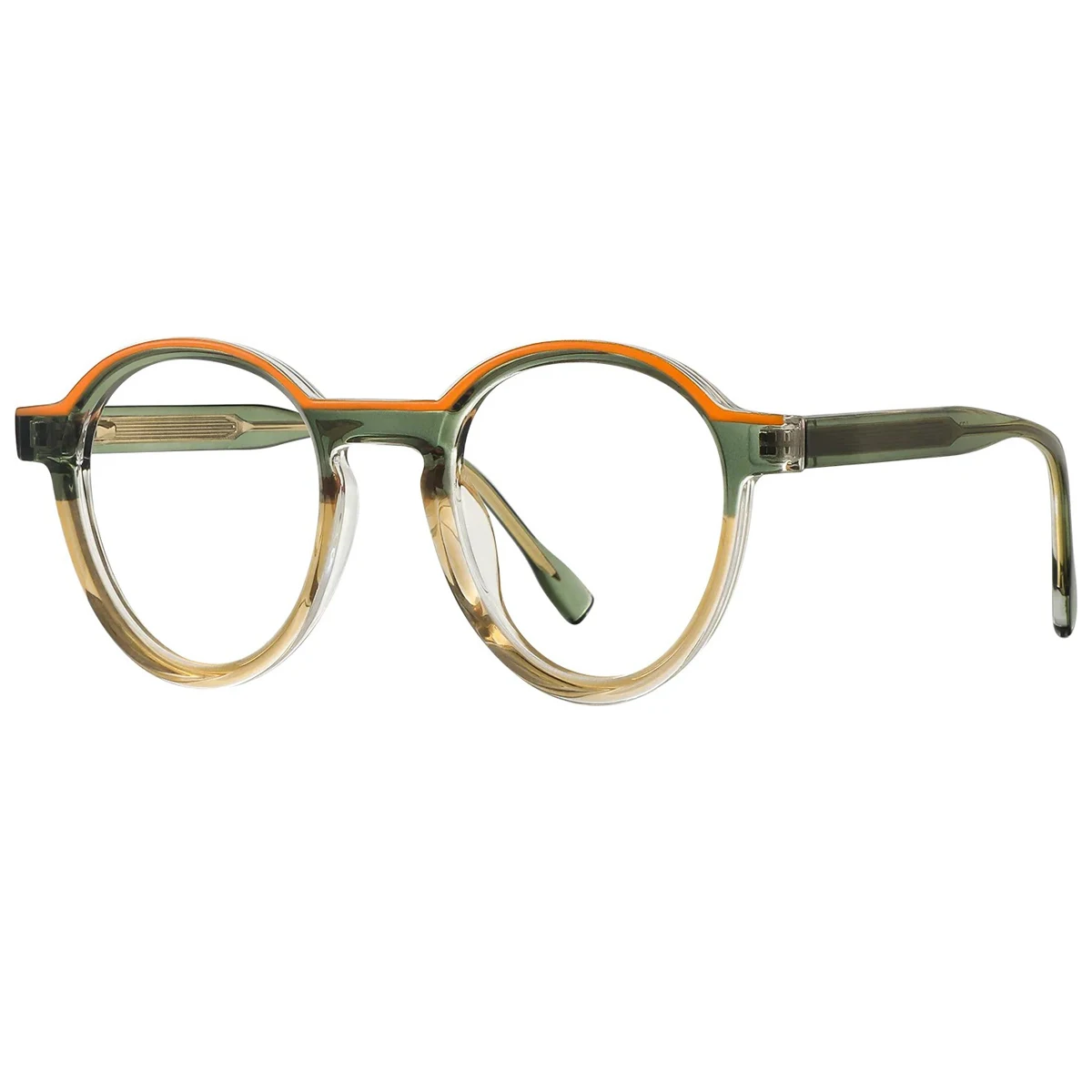 FYTOO Artistic Colorful Gradient Round Glasses Stylish Lively, Lightweight TR, Unisex Comfortable to Wear Daily.