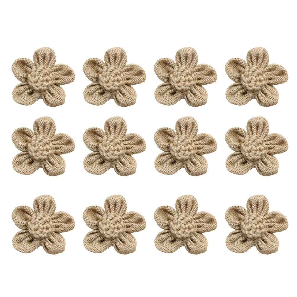 

12 Pcs Lace Roses Vintage Diy Flower Craft Rustic DIY Flower Craft Decoration Accessories Wedding Party Home Decor