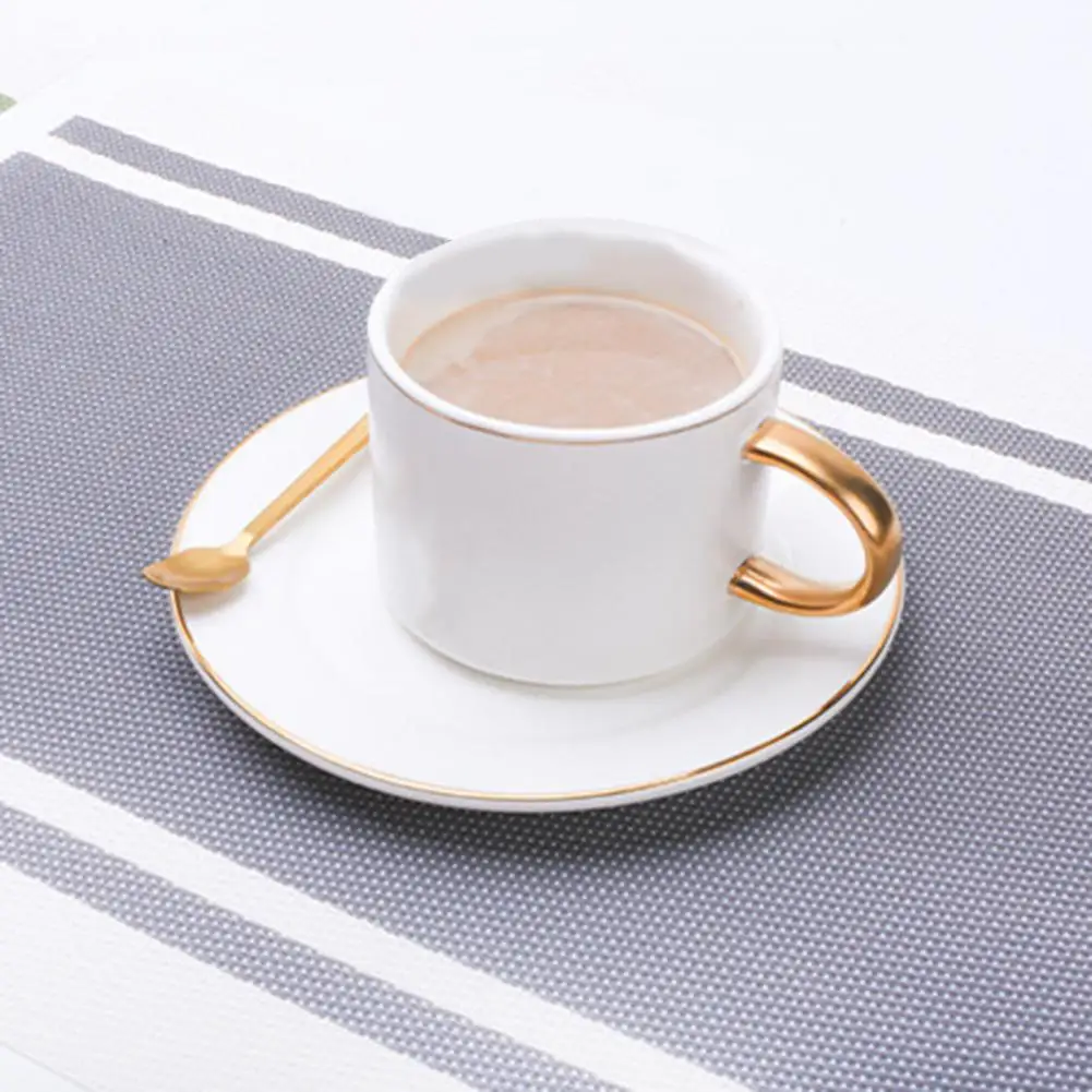 Anti-scald Placemats Premium Double-sided Pu Placemats Waterproof Table Mats for Easy Heat Insulation Non-slip Dish Bowl