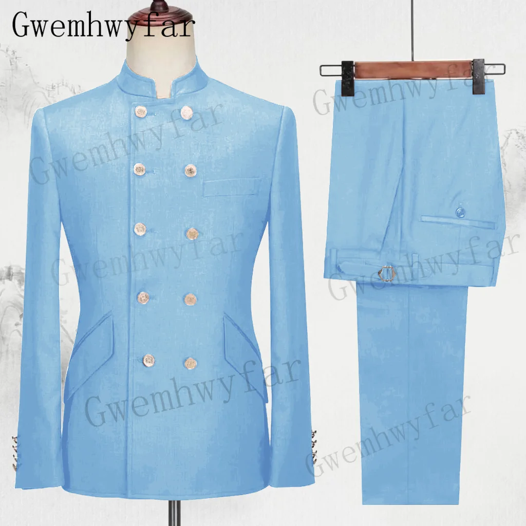 

Gwenhwyfar Fashion Slim Fit Blazer Pants Set Classic Formal Business Wedding Tuxedos For Men 2025 New Arrival Men Suit 2 Pieces