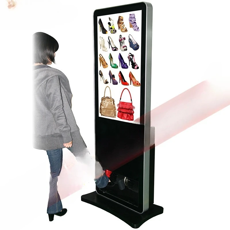 43 inch 50 inch 55 inch automatic LCD vertical advertising shoe shine machine high definition shoe shine advertising machine