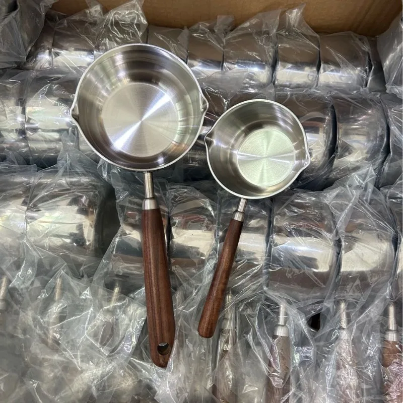 

316 stainless steel walnut oil splash pot, thickened kitchen oil splash pot, flat bottomed hot oil pouring pot