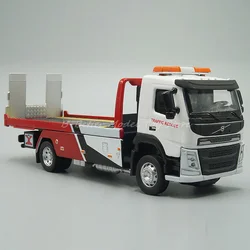 1:50 Diecast Model Car Toy Flatbed Truck Traffic Rescue Trailer With Sound & Light