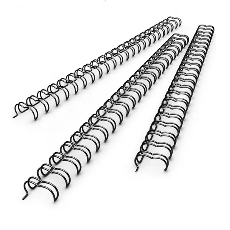 9.5/11 1/12.7mm 50pcs 2:1 Double Coil Loose Leaf A4 Binding Ring Double Wire Iron YO Ring Desk Calendar Rings for Wall Calendar