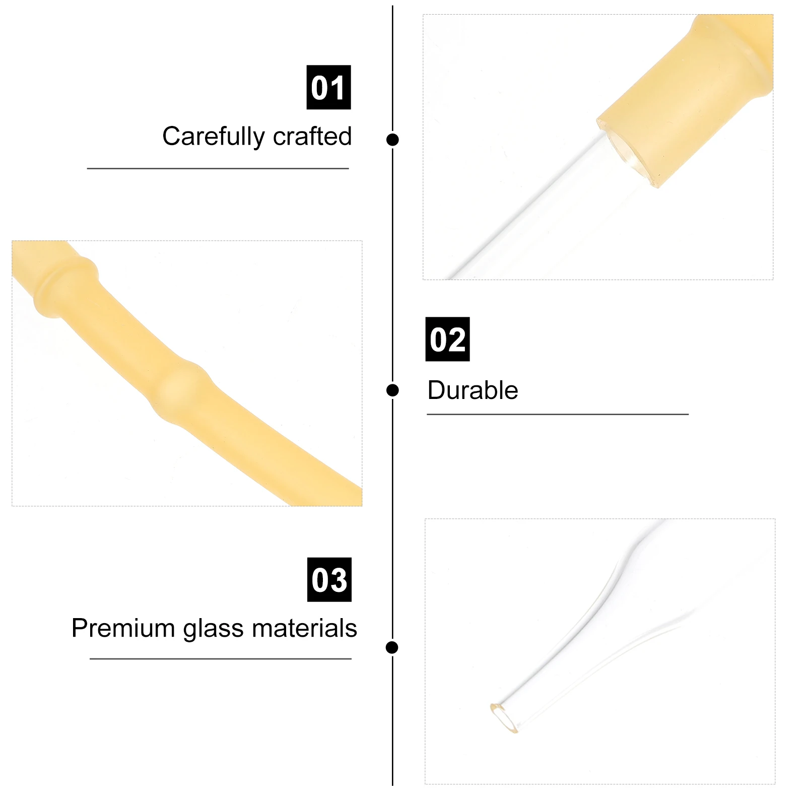 

3Pcs Alkaline Tips Universal Durable Laboratory Experiment Accessories Smooth Surface Replacement Parts