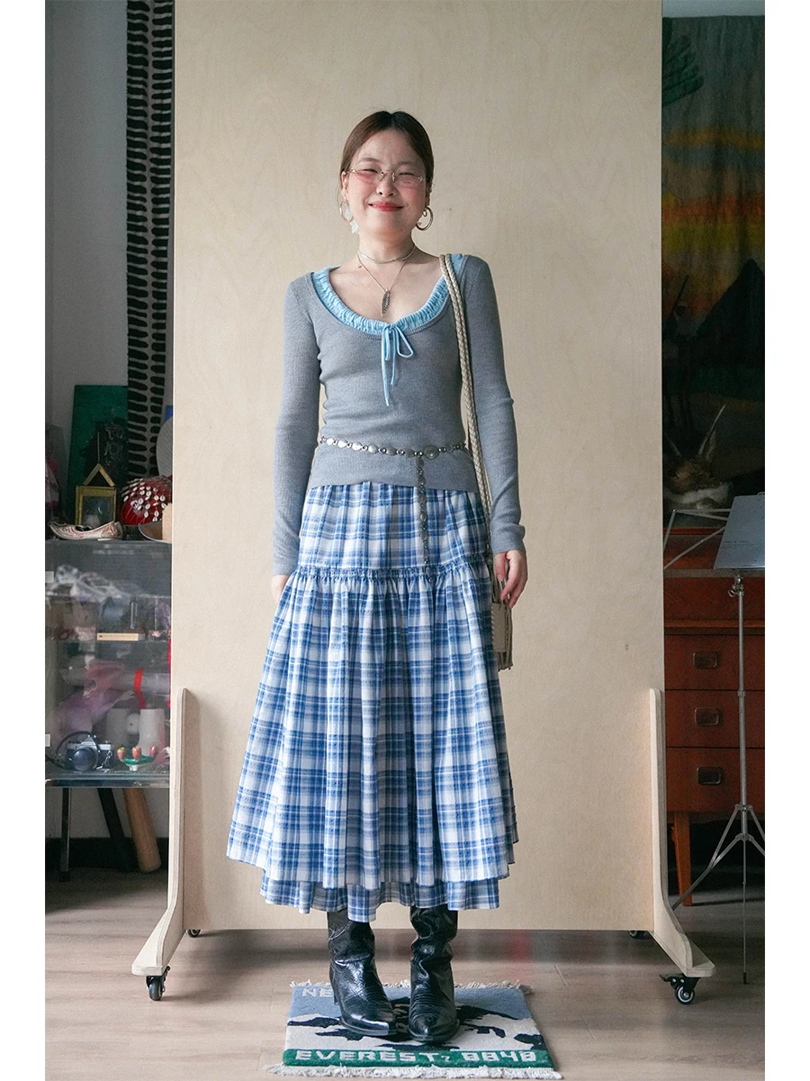 

Lightweight Woolen Sweater with Belt Large Collar Knitted Base Layer for Autumn And Winter by Lianu Republican Cloudy Day ...