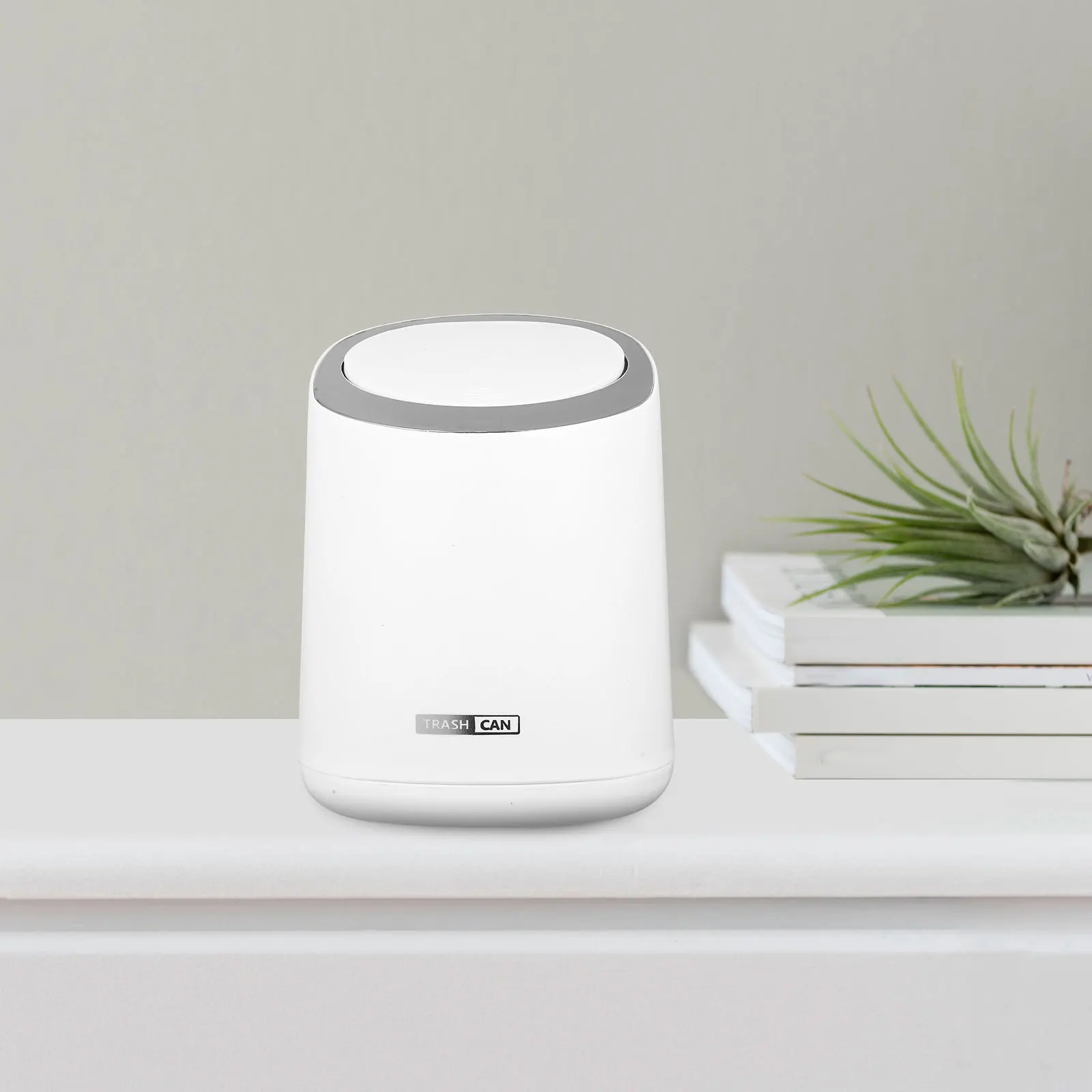 

1 set Press Lid Trash Can Mini Garbage Bin Desktop Household Waste Bucket Modern Office Bedroom Apartment Dorm Decorative Light