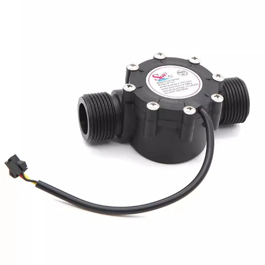 Water Flow Sensor DN25 DC3.5-24V 1 Inch 2-100L/min Hall Flowmeter Heat Pump Water Heater Flow Meter Switch Counter