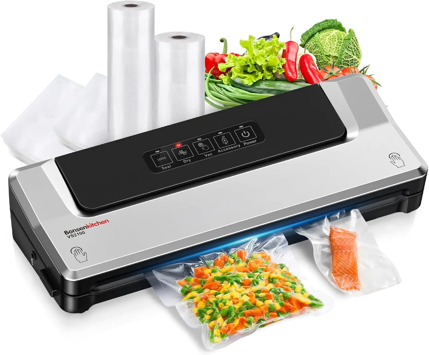 

Vacuum Sealer Machine, 3-Year Warranty, Fast-Compact Food Sealer, Globefish Technology for High-Speed Continuous Working, Automa