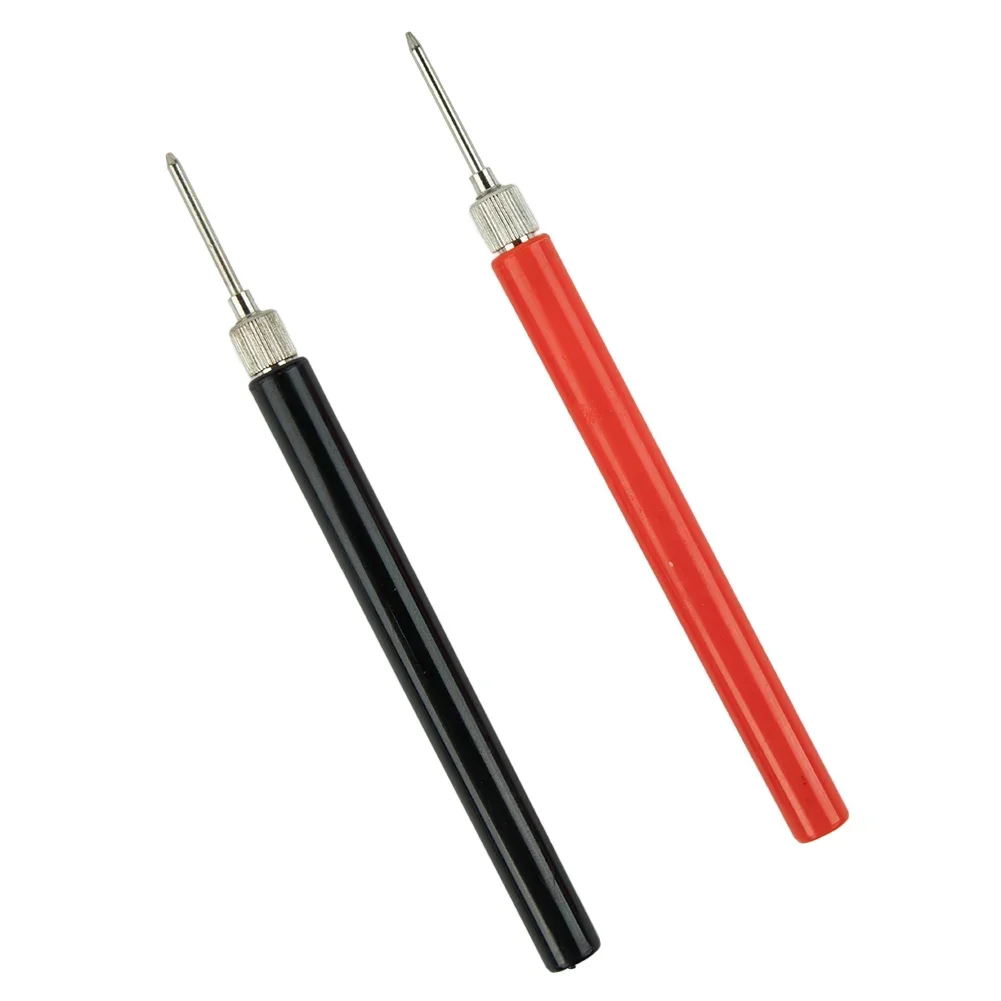 2pcs Multimeter Spring Test Probe Tips Insulated Test Hook Wire Connector Test Needles Electrical Measuring Device Pins 128mm