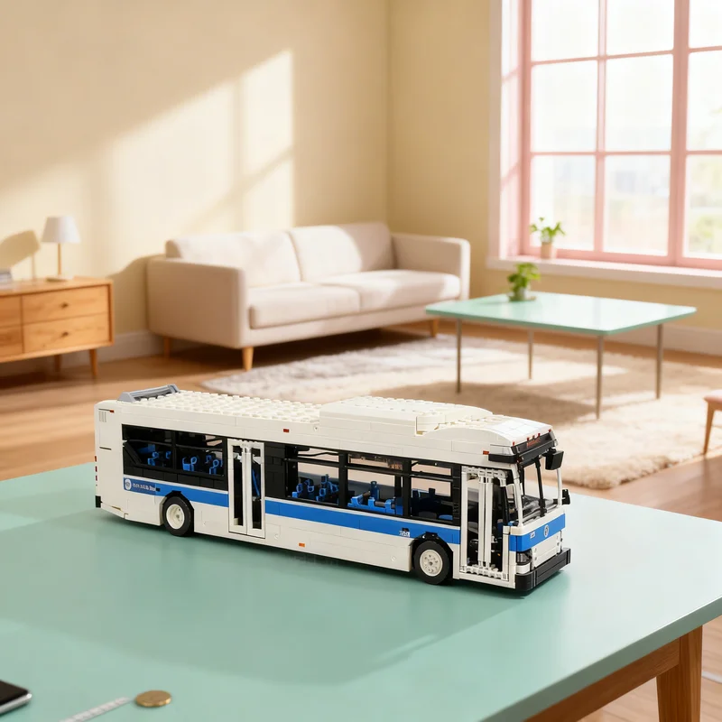 

3788pcs MOC New Flyer XD40 MTA Bus Technical Model Building Blocks Creative DIY Gift Display Decor Assemble Premium Adult Kids