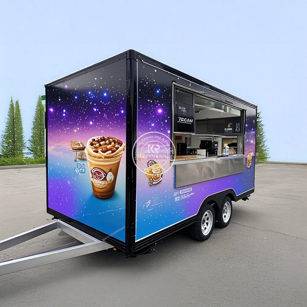 

DOT Certified Mobile Street Food Trailer USA 10FT Food Vendor Trailer Composite or Fiberglass