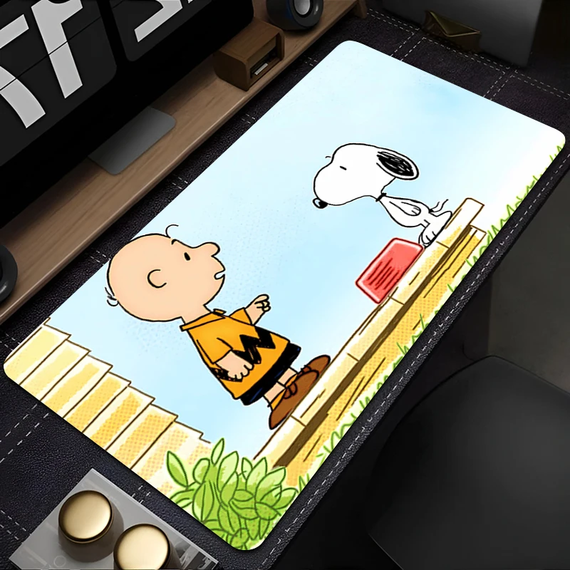 Muismat PC-accessoires Cartoon S-snoopy toetsenbordpad Bureaumat Antislip muismat Grote gamingmatten Rubberen verlengde pad