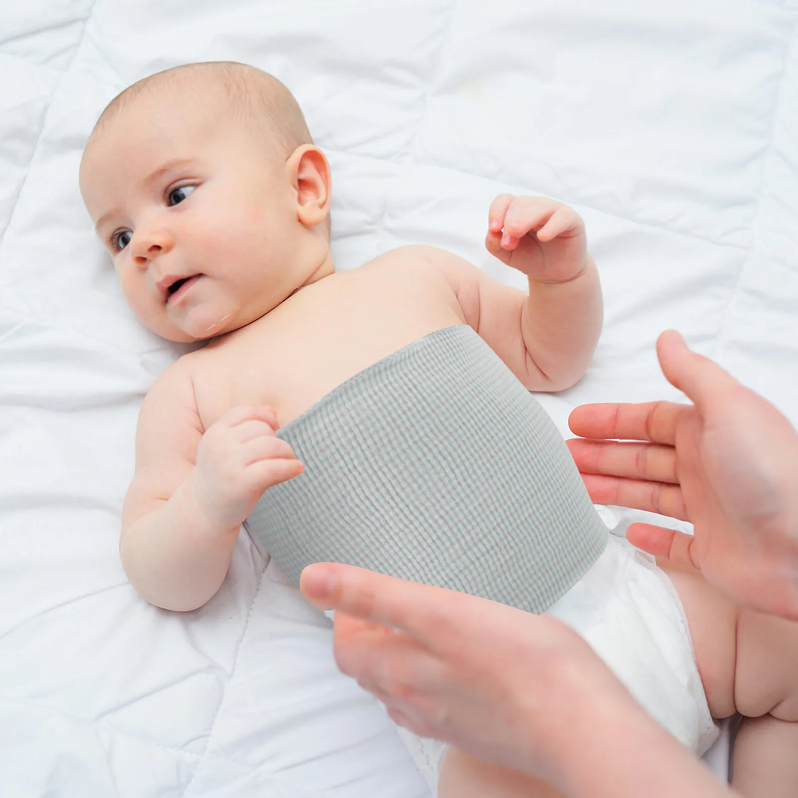 

Полосатый пояс для живота новорожденного, мягкий хлопковый, удобный, теплый, для защиты животика младенца, защита от шнура, обертывание для малышей