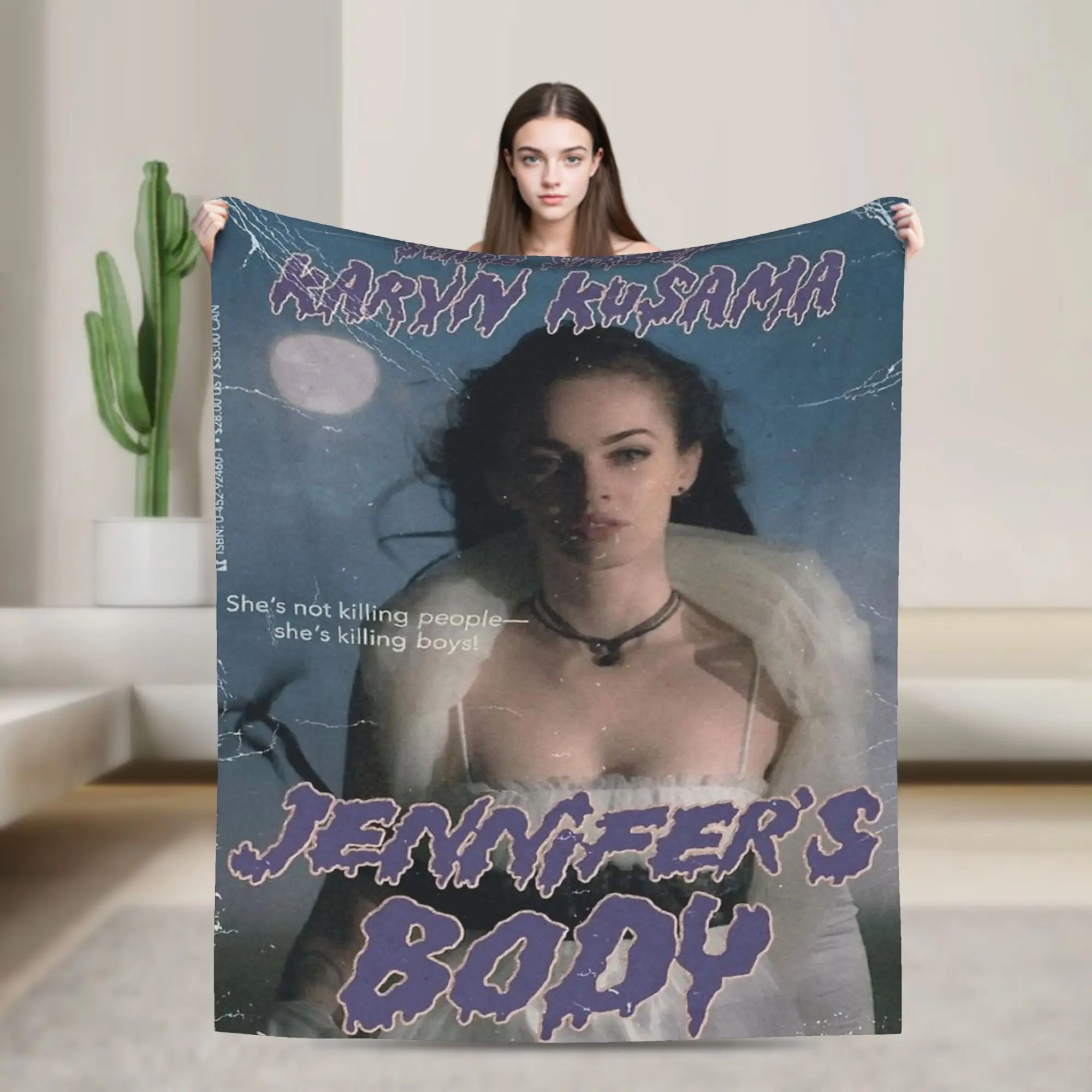 Jennifer's Body  Knitted Blankets   Fleece Throw Blanket Airplane Travel Printed Ultra-Soft Warm Bedsprea