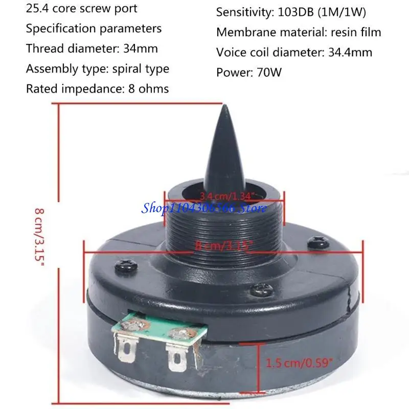 02dd Horn Tweeter alumínio Domicagem DOME DOME