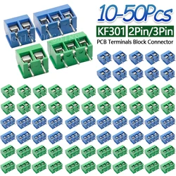 10/50PCS PCB Terminal Block Connector Pitch 5.0mm KF301 Straight Pin 2P 3P Screw PCB Terminal Blocks Connector Assortment Kit