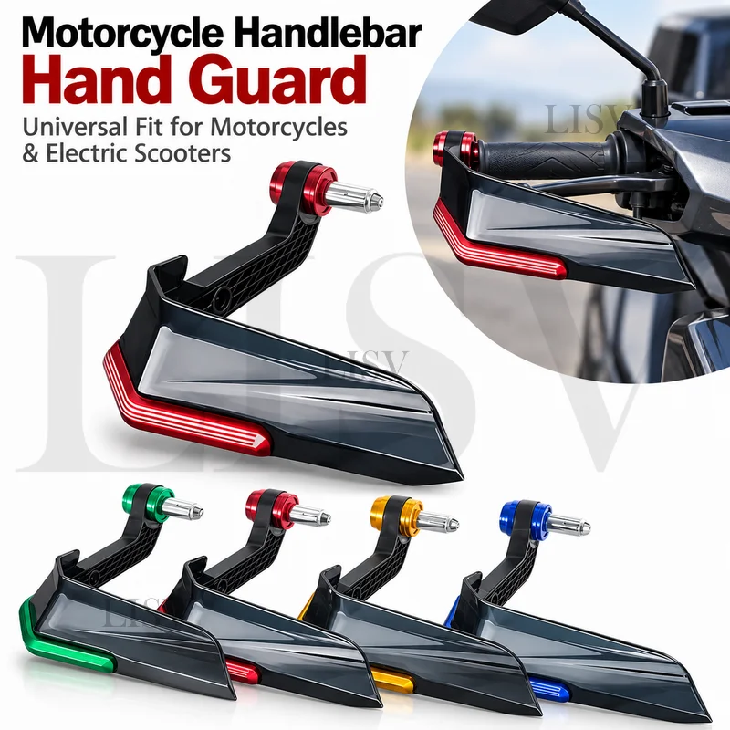 Modified Motorcycle Bull Horn Windproof Handguards Handlebar Protector for Electric Bike Motorcycle Universal Protective Cover