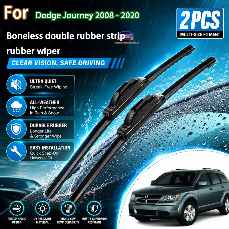 

Front Wiper Blades For Dodge Journey 2008 - 2020 Windshield Windscreen Clean Window Car Rain Brushes 24"+18" Modification Parts