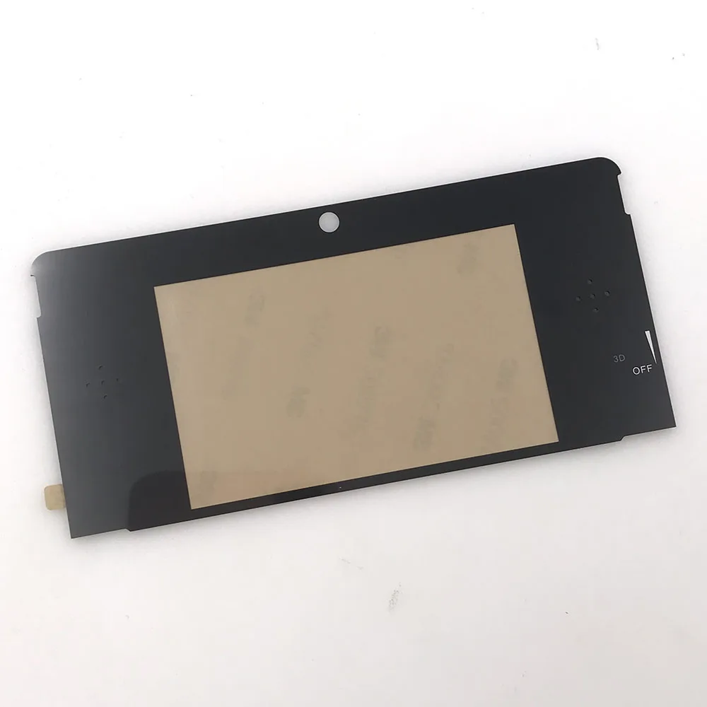 2 قطعة من البلاستيك والزجاج أسود أبيض علوي واقي شاشة LCD أمامي غطاء بلاستيكي بديل لعدسة نينتندو 3DS