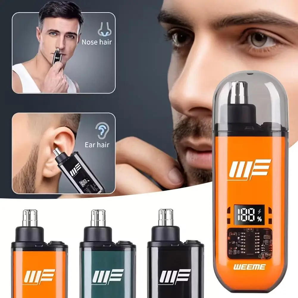 

Электрический портативный триммер для носа с зарядкой Type-C, закругленный, миниатюрный, для мужчин, набор инструментов для ухода за лицом