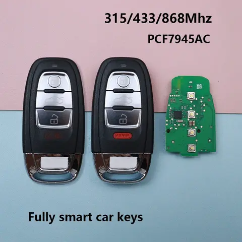 Audi A4 A5 A6L A7 A8 Q5 RS SQ5 S4 S5 Fccid:754J 754D/H/F/C/B 용 열쇠가없는 자동차 스마트 키 Fob 원격