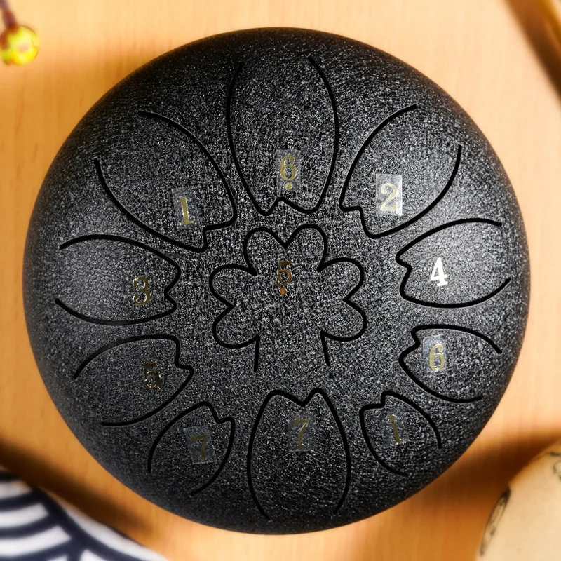 6 Inch 11 Tone Steel Tongue Drum Luxury Gold Worry-Free Drum Professional Percussion Musical Instruments Mini Hand Drums Handpan