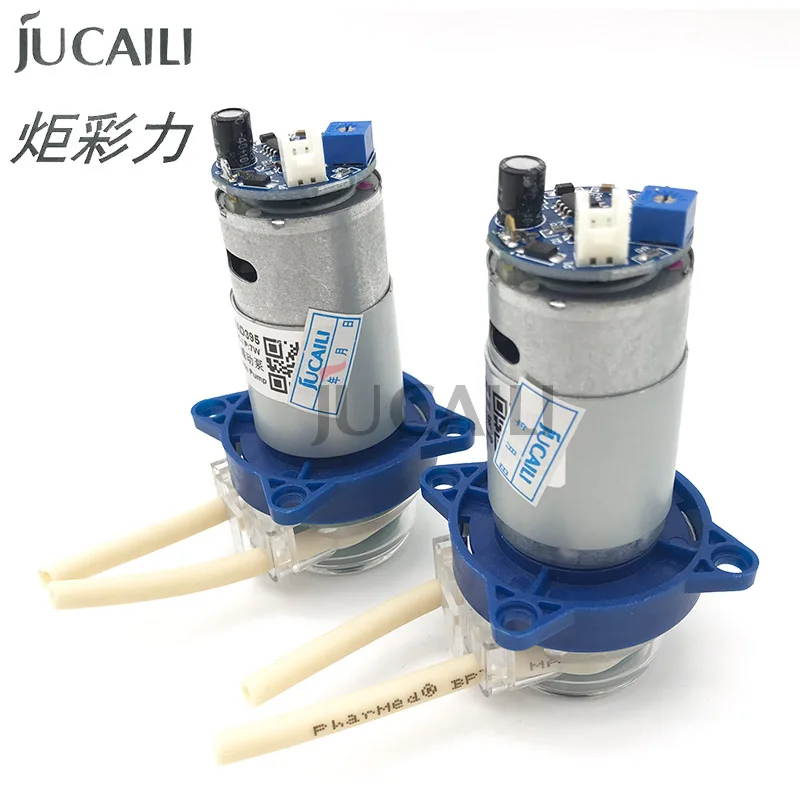 Jucaili Speed regulating peristaltic liquid pump 24V 7W DC Ink pump for Human Xuli printer DTF/UV white ink suction pump