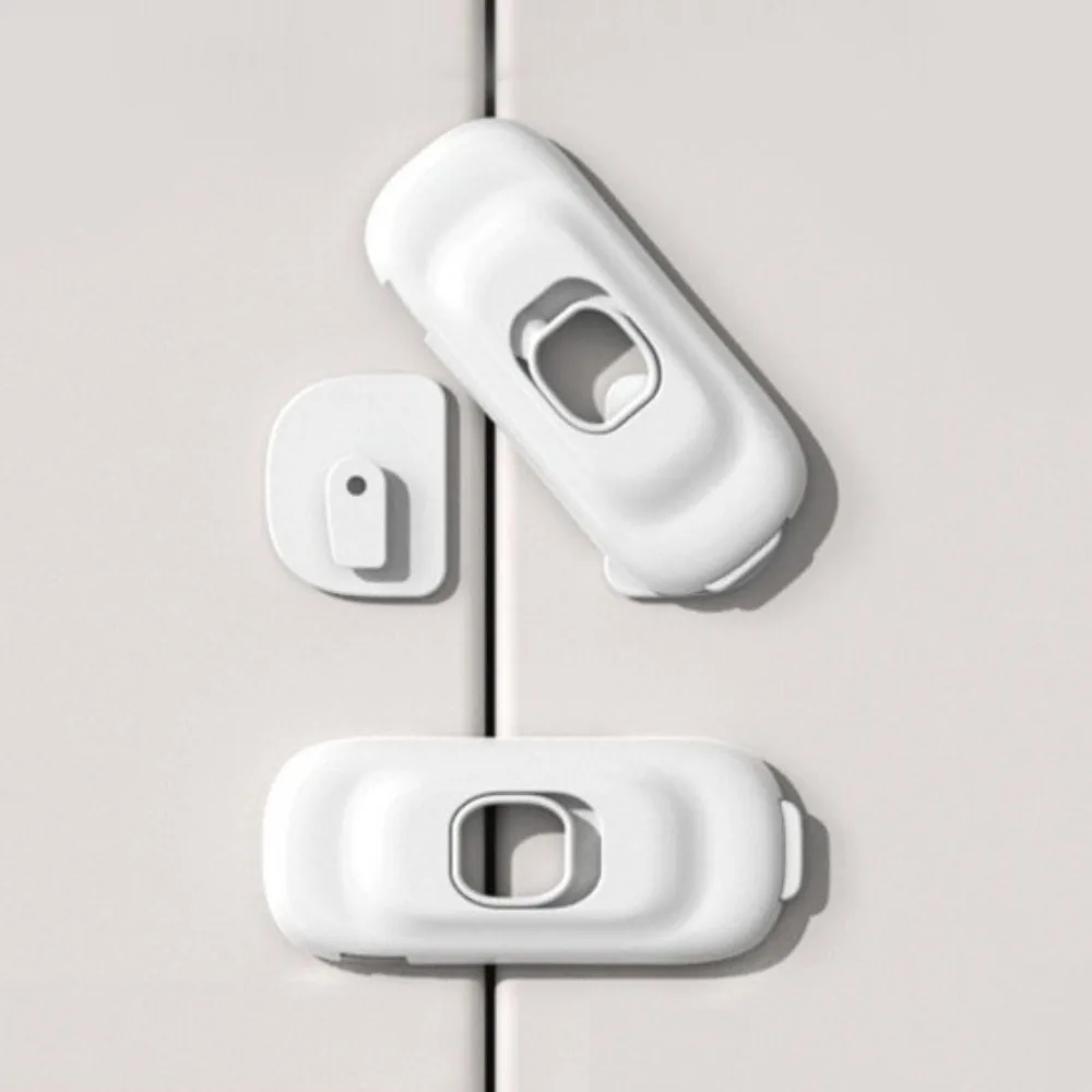 

6pcs Anti-Pinch Child Cabinet Safety Lock Security Protector Multi-function Baby Door Catch Lock Freezer Drawer