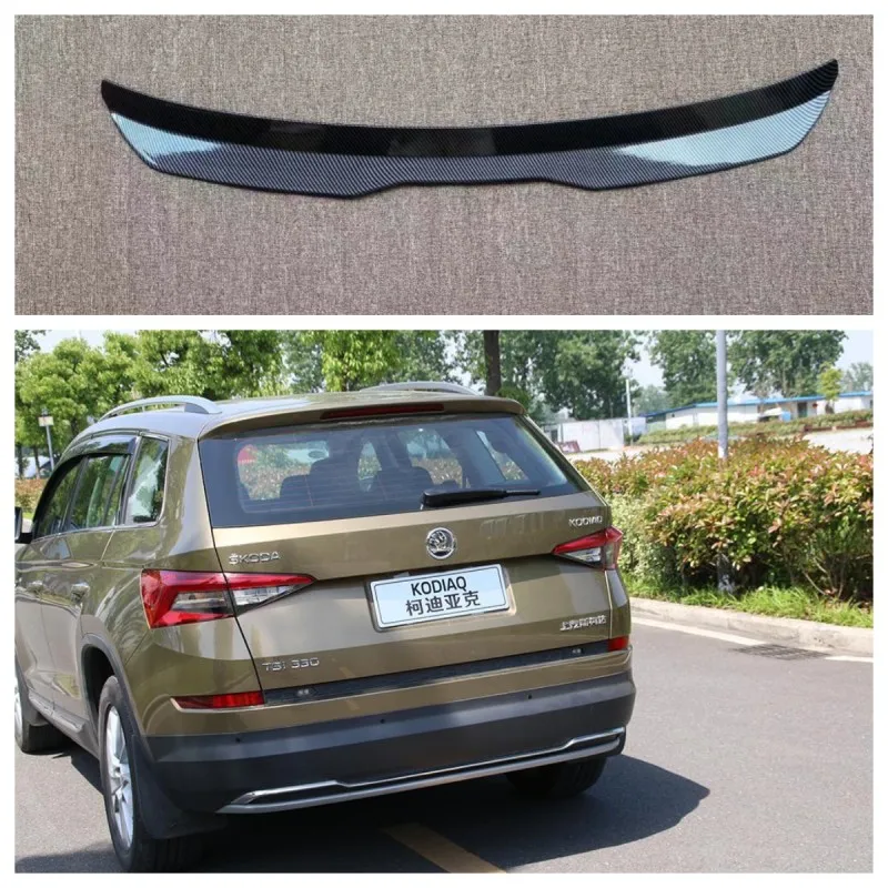 Rear Roof Lip Spoiler For Skoda Kodiaq Sportline RS 2016-2022 Roof Spoiler Gloss Black Accessories ABS Plastic Car Rear Wing