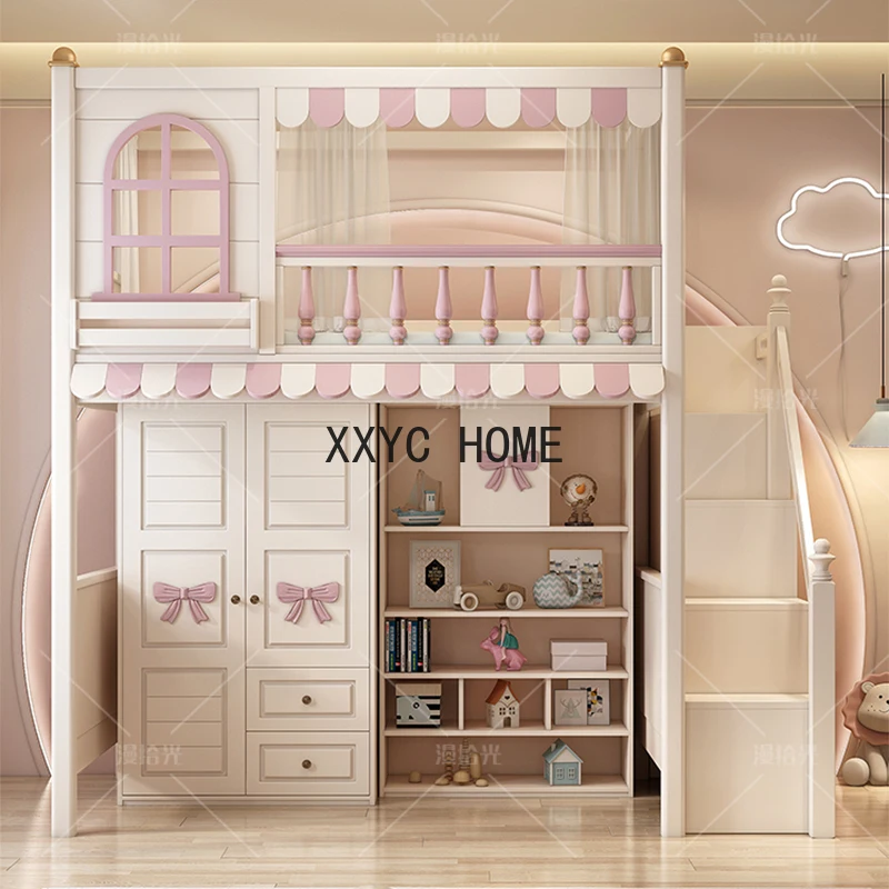 Luxury Children Beds Princess Storage Multifunctional Baby Children Beds Bedroom Camas Infantiles Kids Bed Set Furniture BL50CB