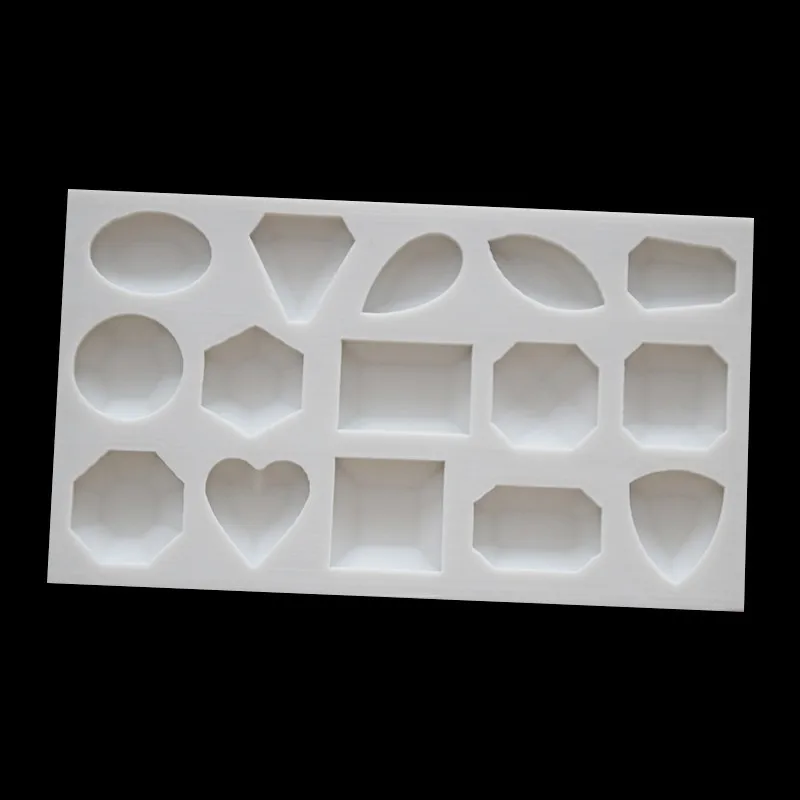 New Time Gem Love Epoxy Mould Gem Pendant Silicone Cake Decoration Soft Pottery Clay Mold 15-679