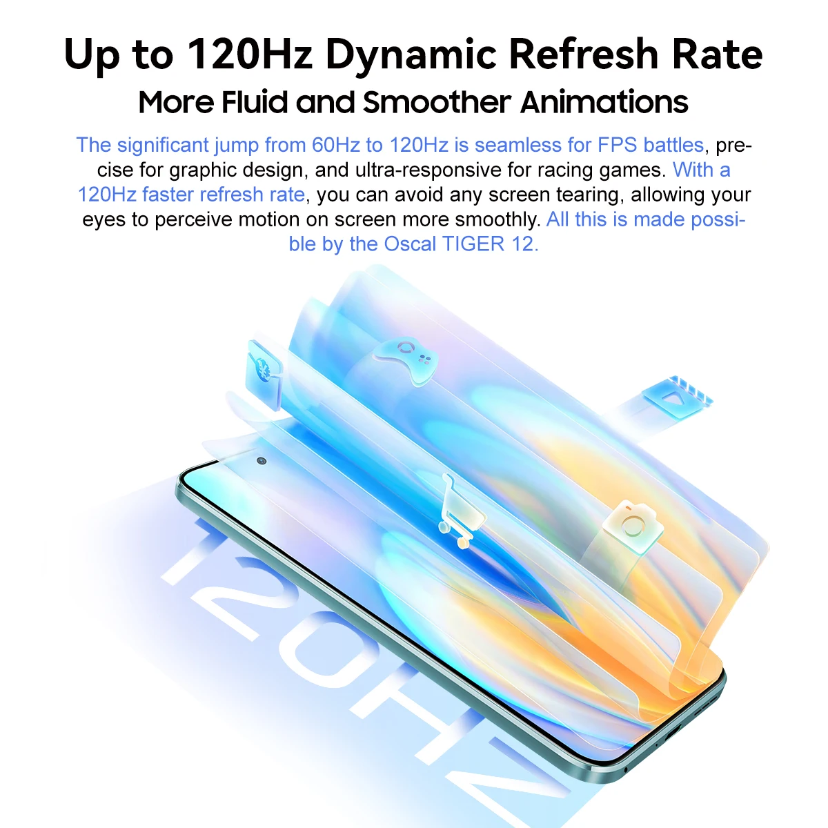 هاتف ذكي OSCAL TIGER 12 Helio G99 بشاشة 6.78 بوصة 120 هرتز 2.4K هاتف محمول بشاشة 8 جيجابايت + 128 جيجابايت/12 جيجابايت + 256 جيجابايت، 64 ميجابكسل، هاتف محمول Android13