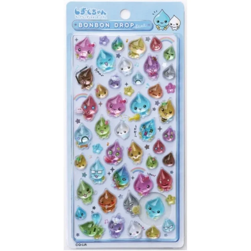 1/6pcs DIY Small Water Drop 3D Crystal Stickers Kawaii Sparkling Powder Raindrop Lord Crystal Drop Glue Decorative Small Gifts