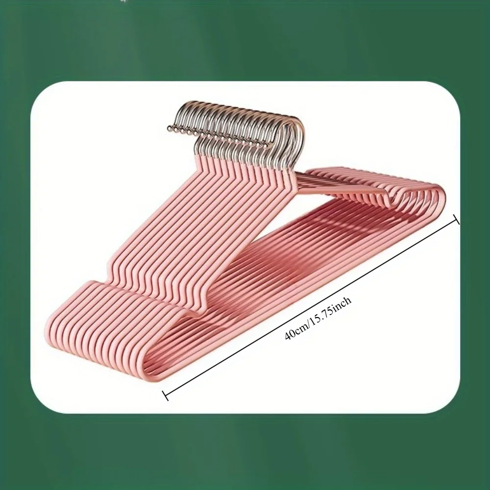 20 قطعة من شماعات الملابس المعدنية، شماعات توفير المساحة شديدة التحمل مضادة للانزلاق لتنظيم الخزانة، المرآب، البوتيك والاستخدام المنزلي