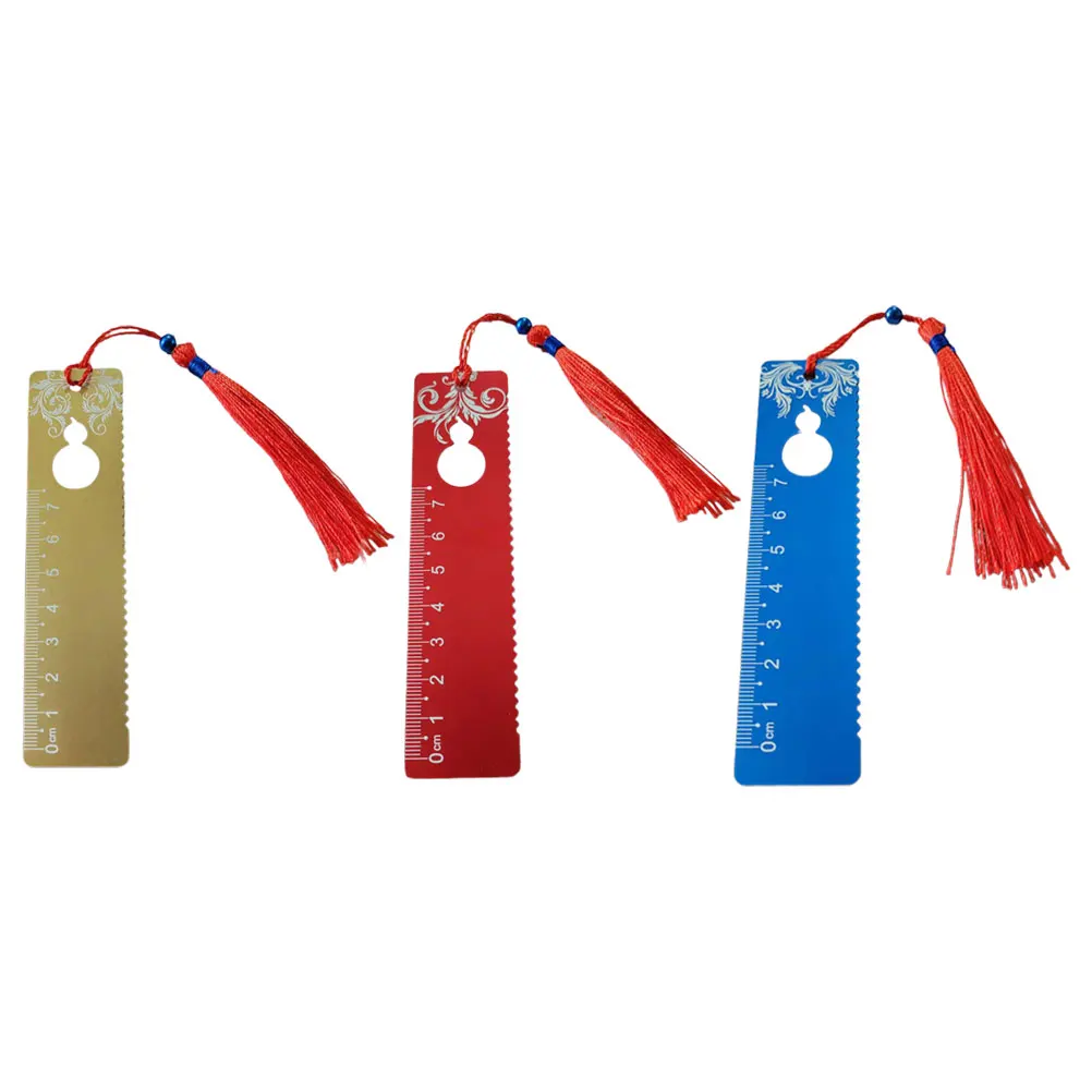 3 قطع علامات مسطرة مرجعية بشرابة لقراءة علامات سبائك الألومنيوم الصيفية للنساء