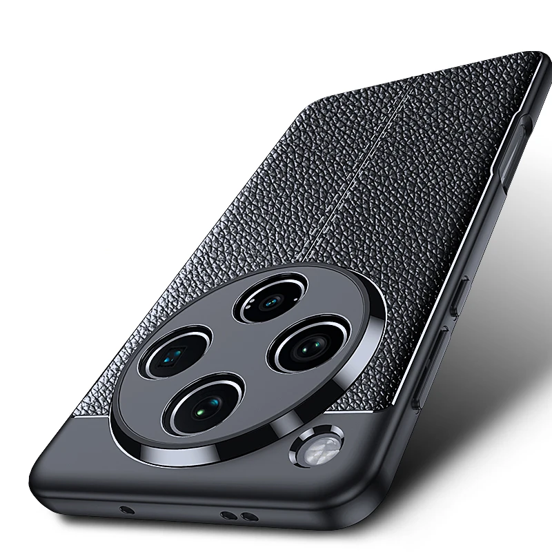 For OPPO Find X8 Pro Lichee Series TPU Gel Cover Case,Anti-Shock Rugger Armor TPU Case For Find X8